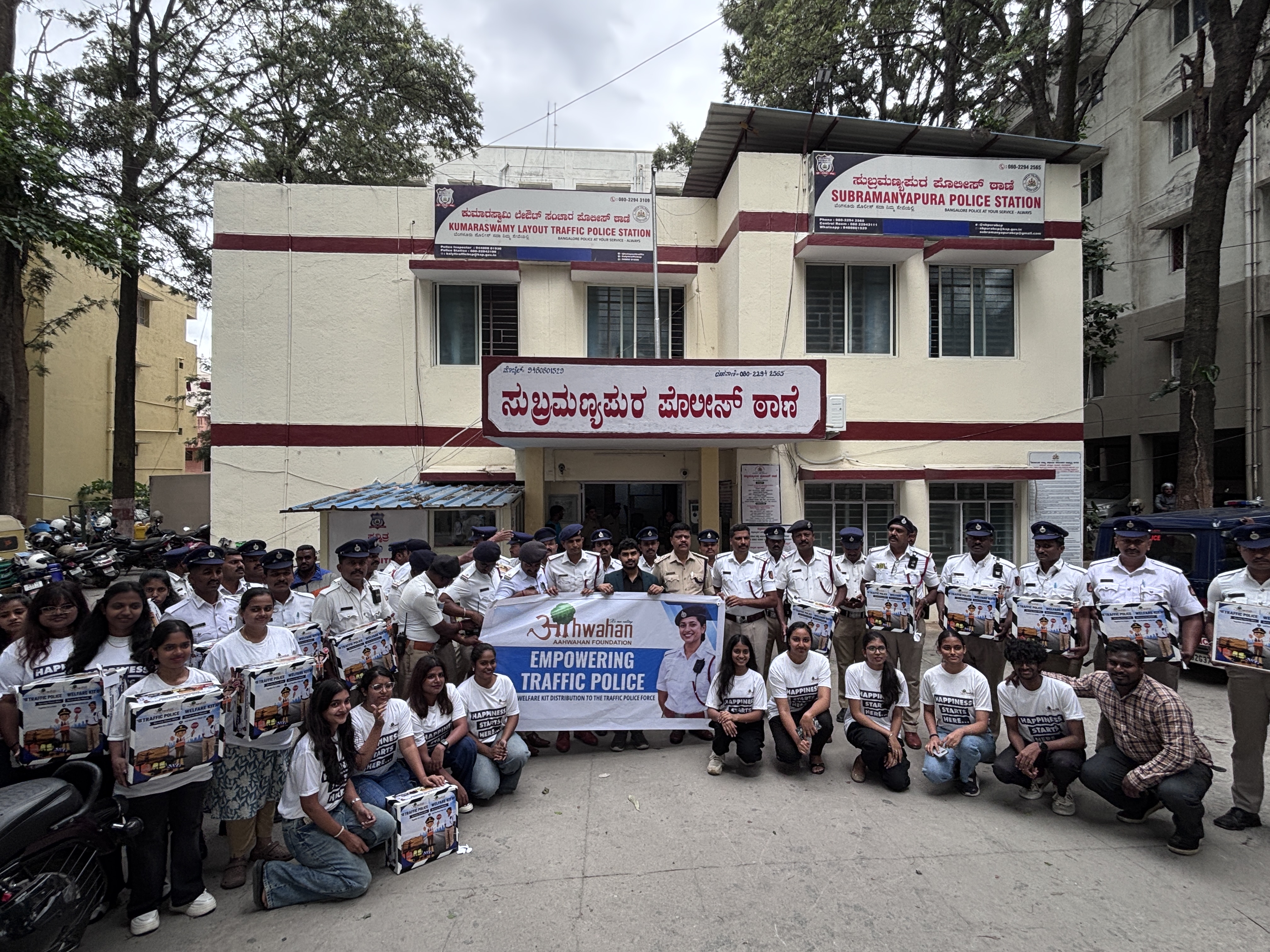 An Aahwahan community-welfare distribution drive