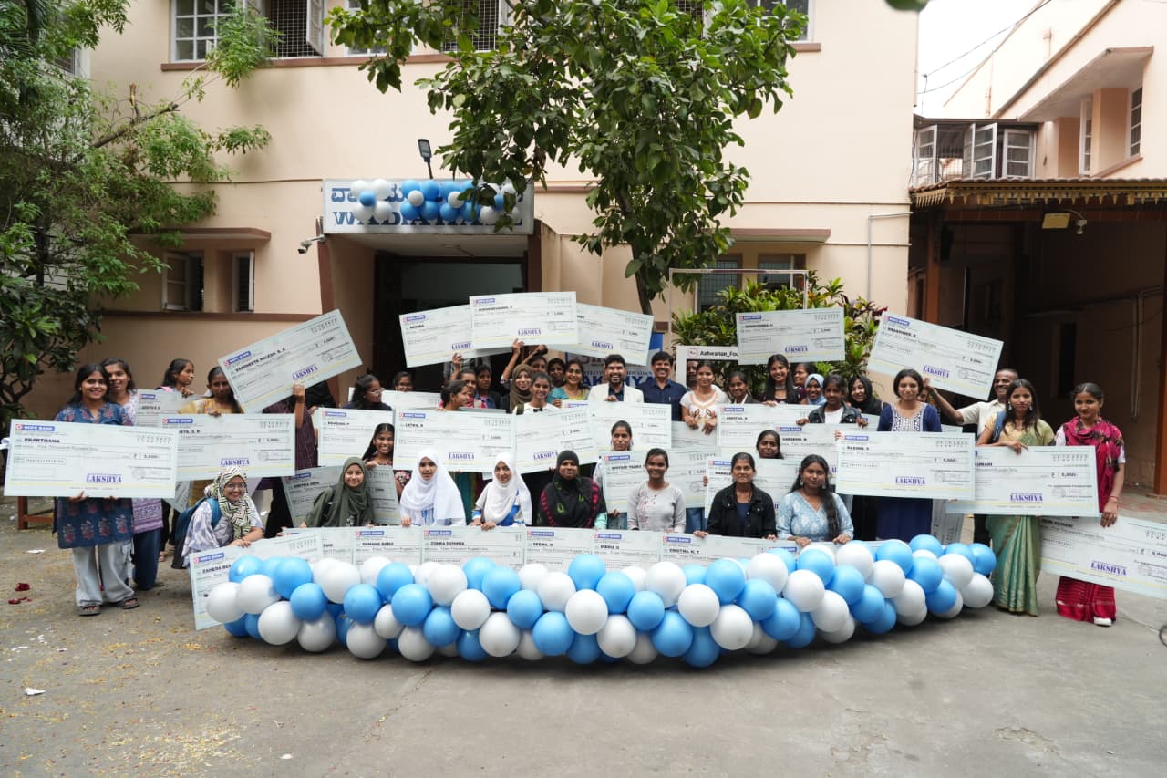 Students at a school supported through Project Lakshya