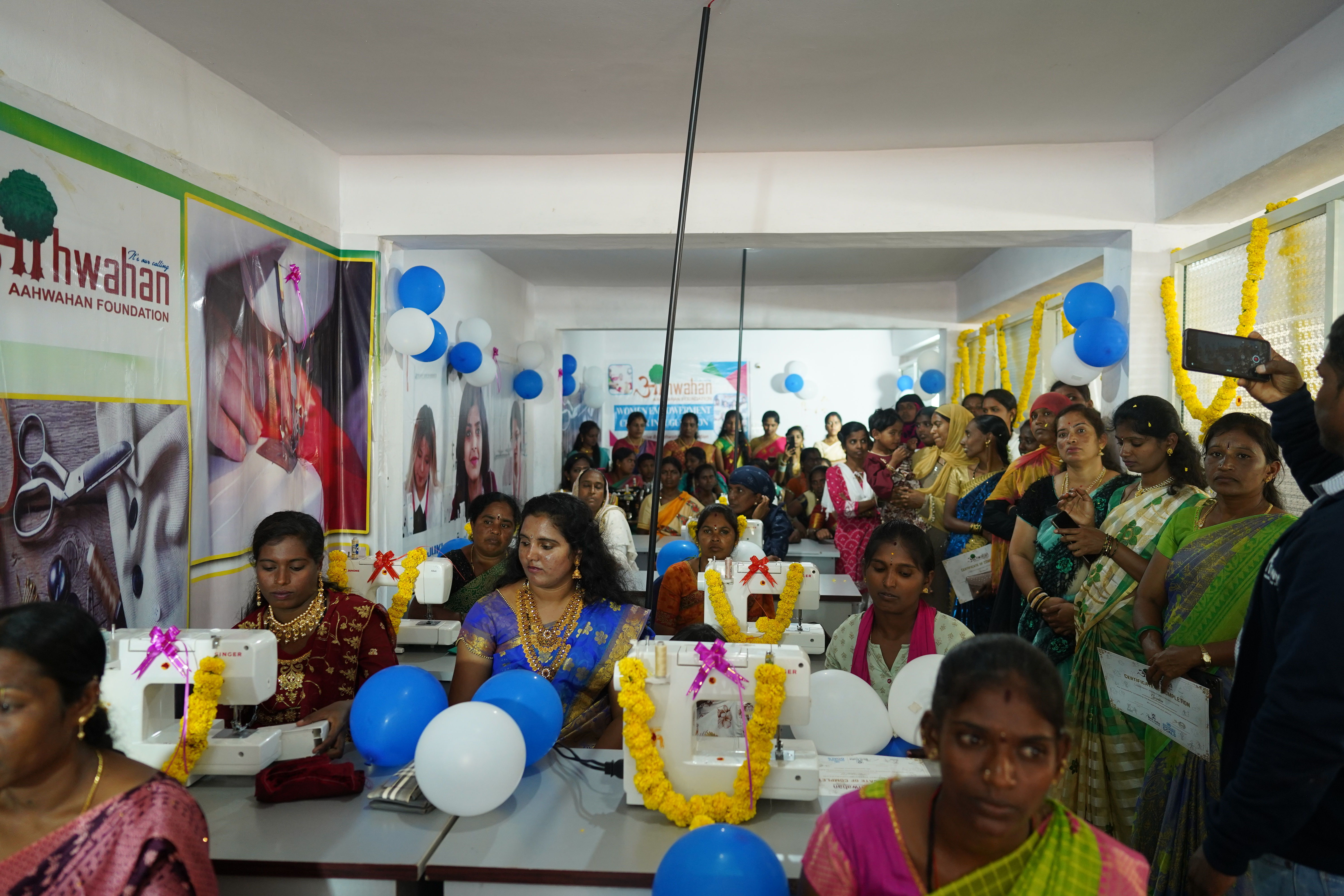 Women at a self-help group meeting