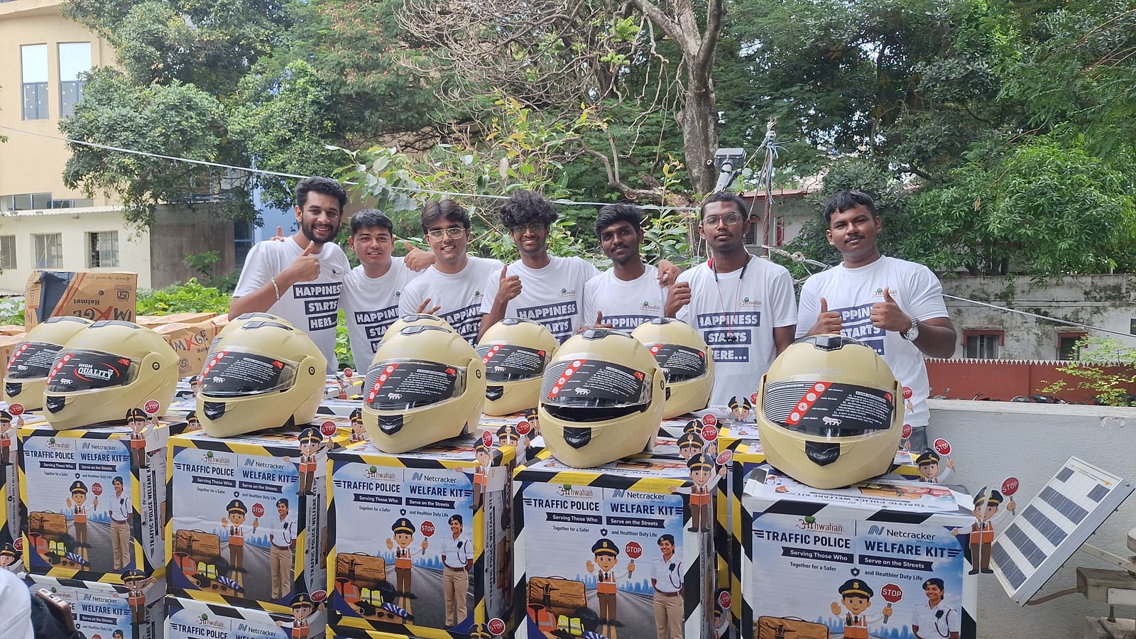 An Aahwahan community-welfare distribution drive